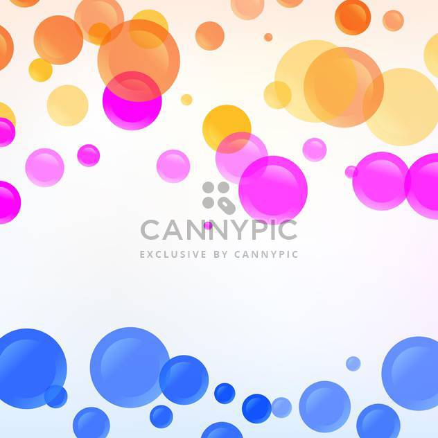 Vector background with round colorful bubbles - vector gratuit #125861 