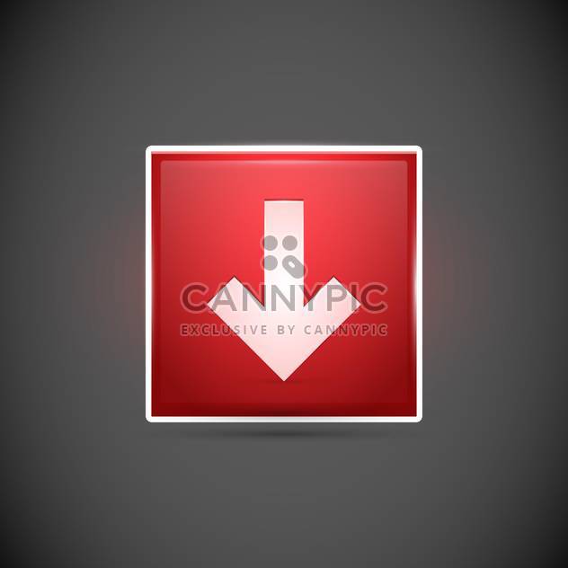Vector illustration of red button with white arrow on green background - vector #126531 gratis