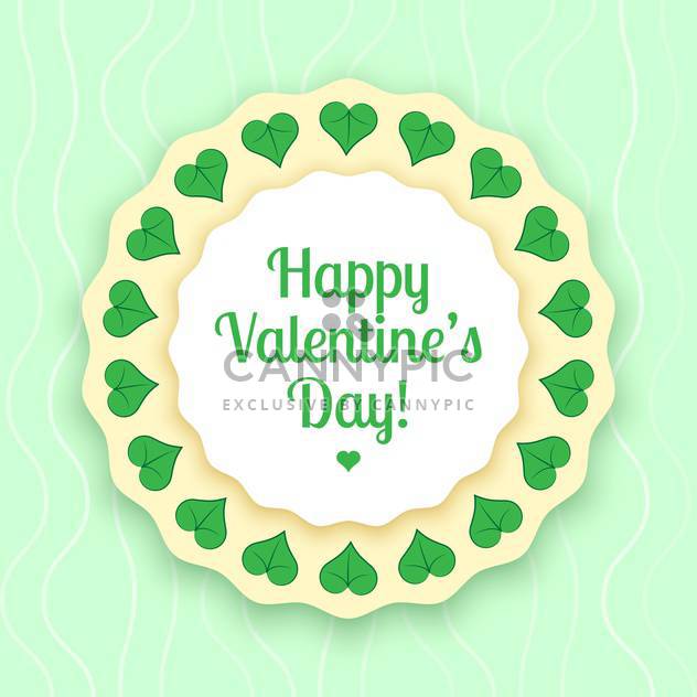 vector illustration of greeting card for Valentine's day - vector gratuit #126681 