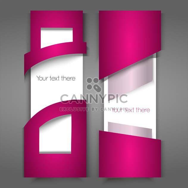 Vector pink banners with text place - Kostenloses vector #126901