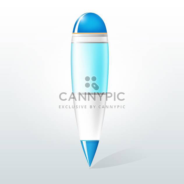 Vector illustration of ballpoint pen on white background - vector #126961 gratis