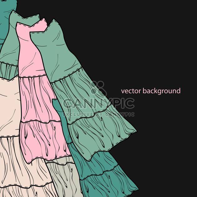 Vector black background with colorful dresses - Free vector #127181