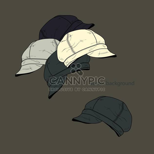 Vector background with fashion male hats - бесплатный vector #127361
