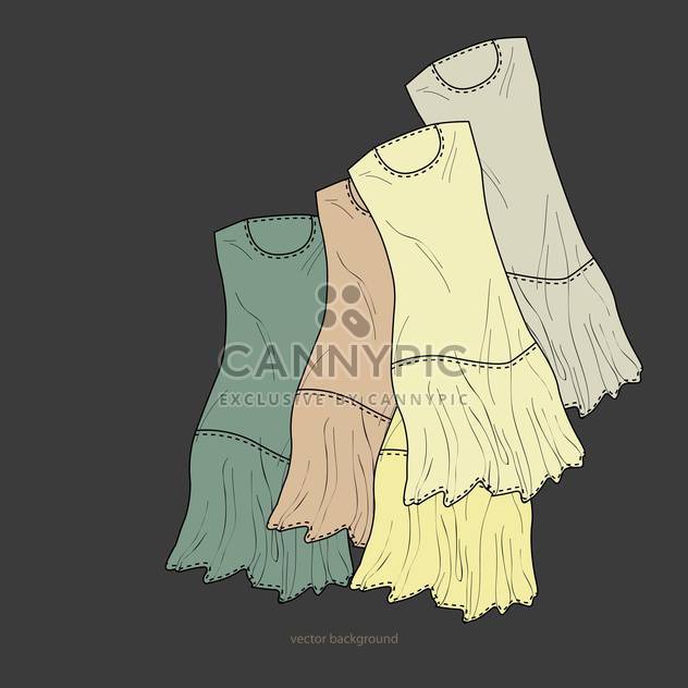 Vector background with fashion dresses - vector #127651 gratis