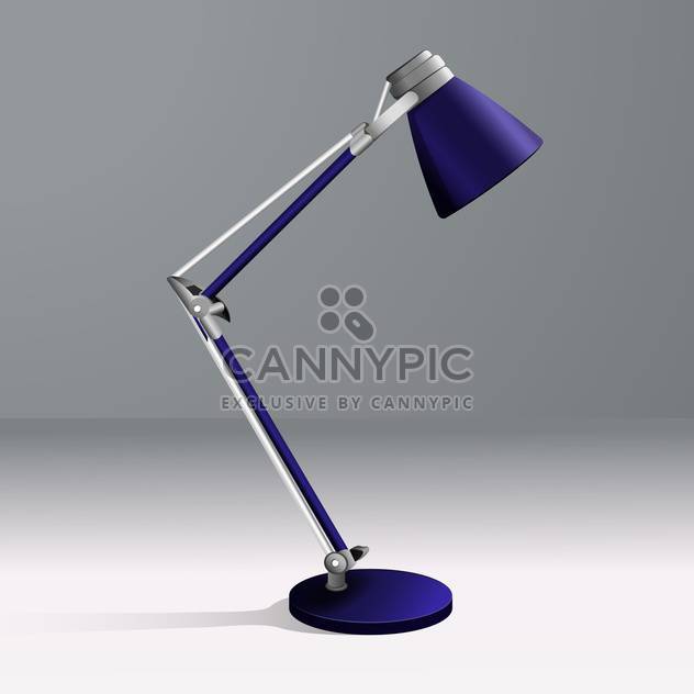 vector illustration of desk lamp on grey background - vector gratuit #128001 