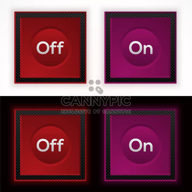 Web on and off buttons, vector illustration - бесплатный vector #128231