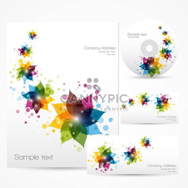 Floral corporate template vector - Free vector #128281