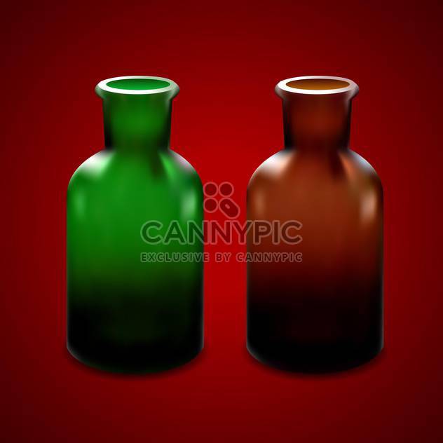 Vector illustration of empty glass jars - vector #128571 gratis