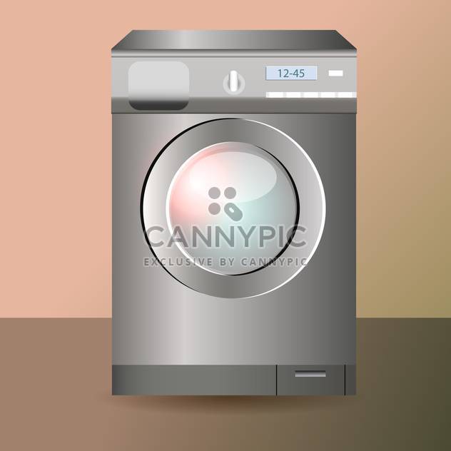 Vector illustration of washing machine - vector gratuit #128661 