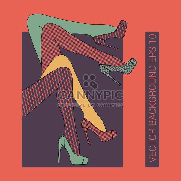 Vector background with female legs. - vector gratuit #128721 