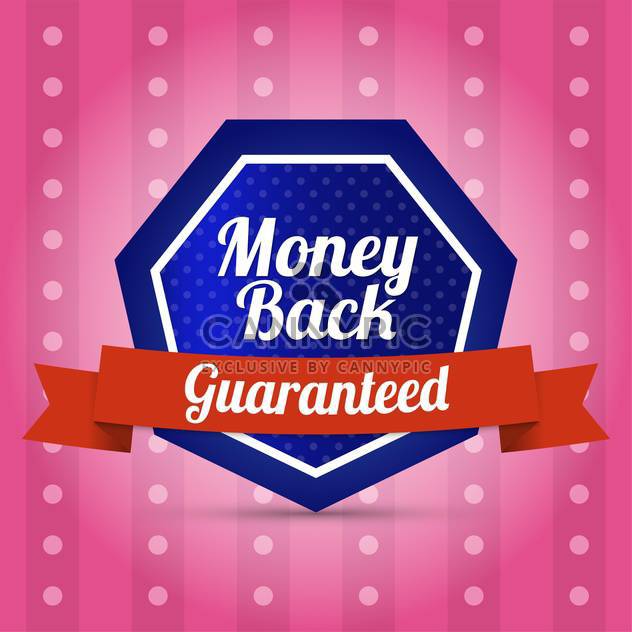 Vector label of guaranteed money back - Kostenloses vector #128801