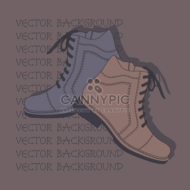 Vector background with grey and brown shoes. - vector gratuit #128861 