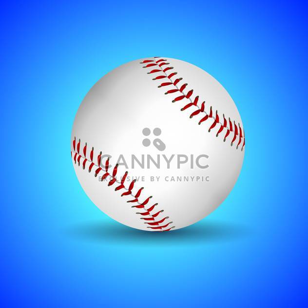 Vector illustration of baseball ball over blue background - vector #128901 gratis