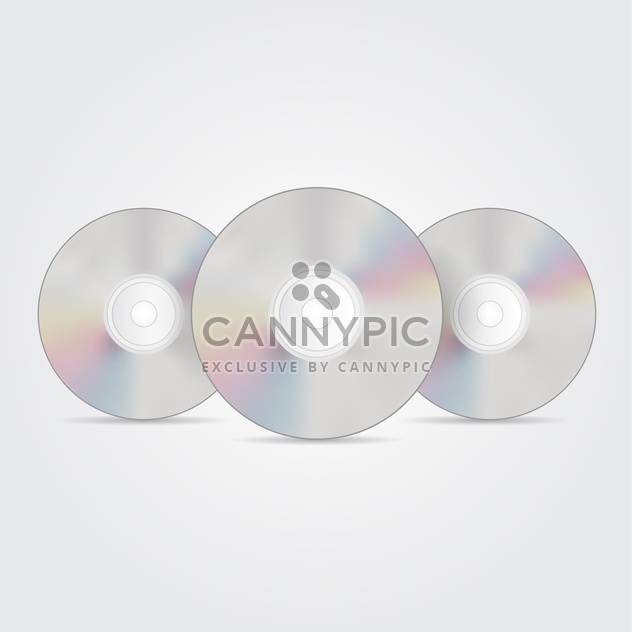 Vector illustration of Blue-ray, DVD or CD discs on white background - Free vector #128941