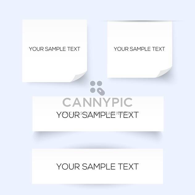 set of four sheets of paper with place for text - vector #129001 gratis