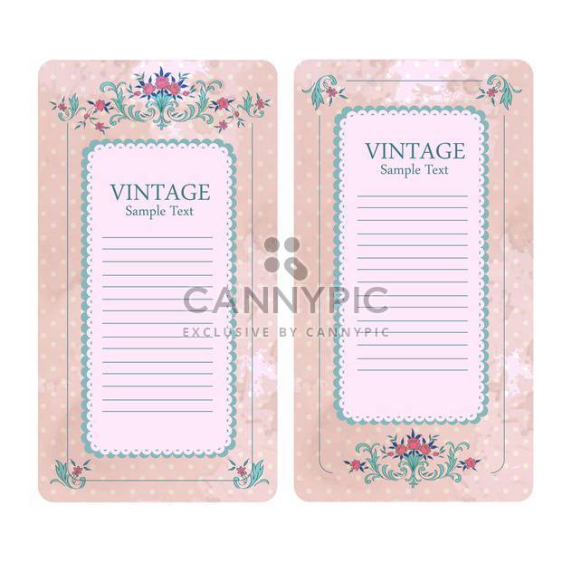 Vintage vector floral banners isolated on white background - vector #129311 gratis