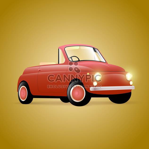 Vector illustration of red retro cabriolet car - бесплатный vector #129411