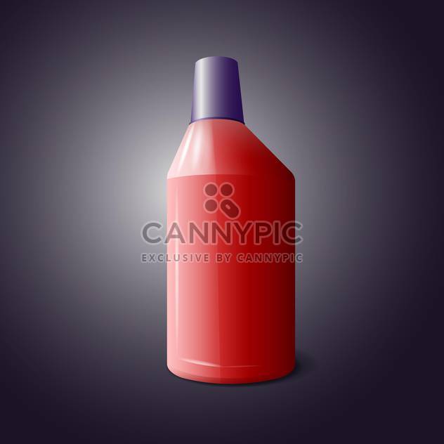 Vector illustration of red bottle of cleaning product on black background - vector #129421 gratis