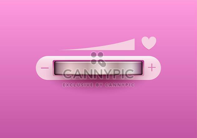 Vector illustration of love control button on pink background - vector gratuit #130091 