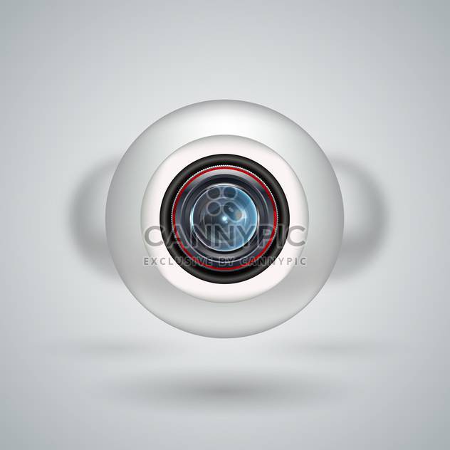 Realistic white webcam on white background - vector #130901 gratis