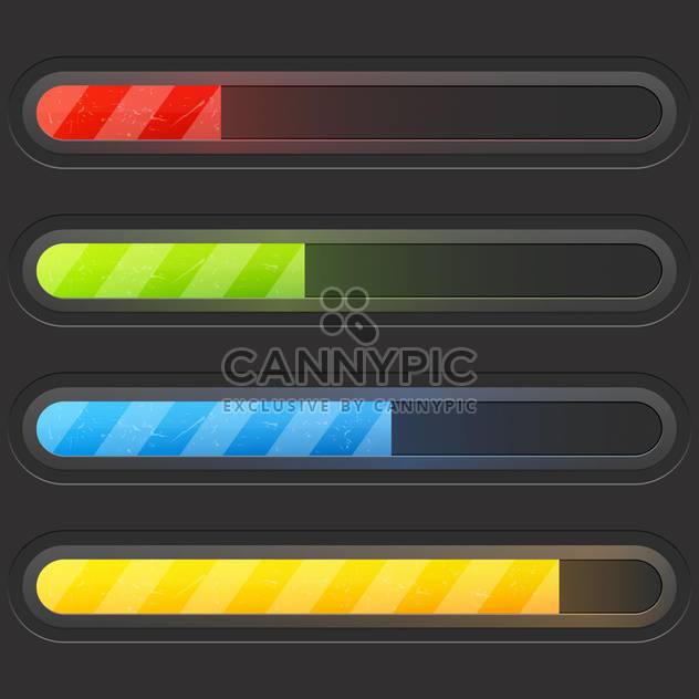 Modern color loading bars set - vector gratuit #130961 