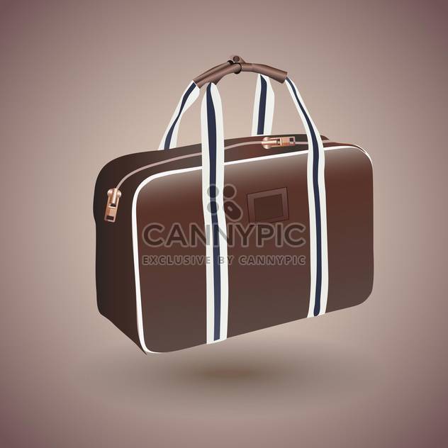 Vector traveler's brown suitcase illustration - vector #131121 gratis