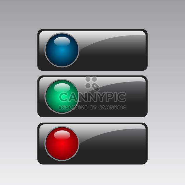 Vector color web buttons set - vector gratuit #131151 