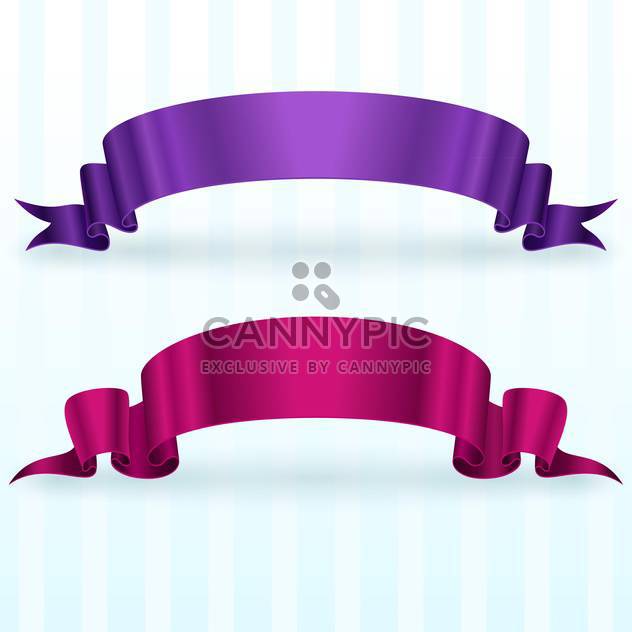 Vector set of banners with ribbon - vector #131411 gratis
