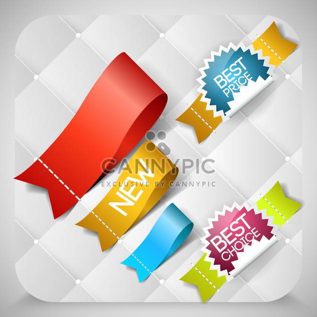 Vector stickers set with best choice message - vector gratuit #131831 