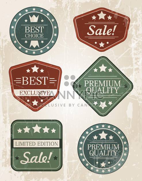 Set of retro vintage badges and labels - vector gratuit #131861 