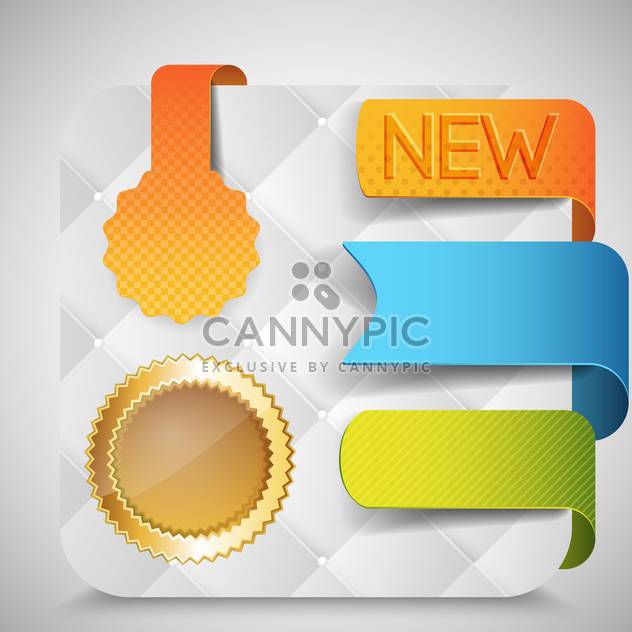 Vector medal set with labels on white background - Free vector #132041