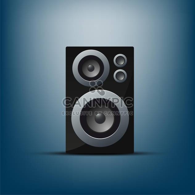 Musical speaker on blue background,vector illustration - vector gratuit #132271 