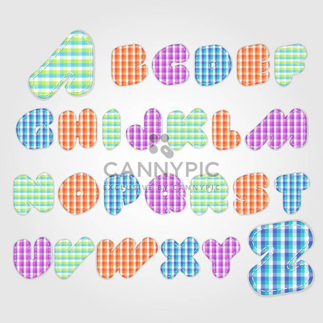 old fashioned colorful alphabet,vector illustration - Kostenloses vector #132351