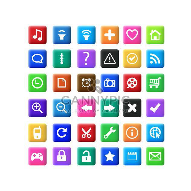 Vector set of icons on white background - vector gratuit #132441 