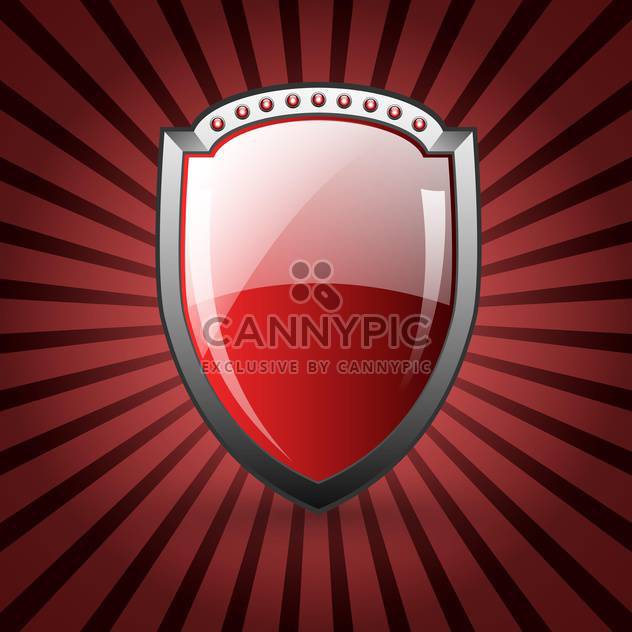 red glossy shield background - vector gratuit #132531 