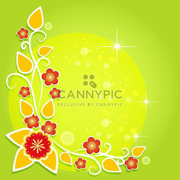 spring green floral background - Free vector #132811