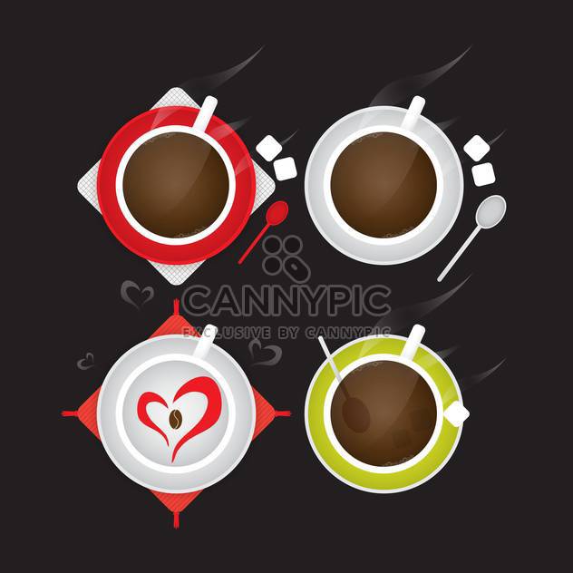 coffee cup elements for design - vector gratuit #132931 