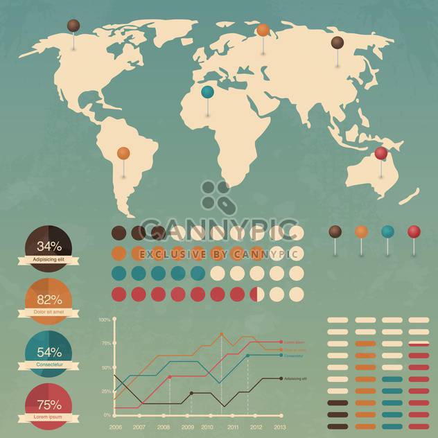 business infographic elements set - vector gratuit #132981 