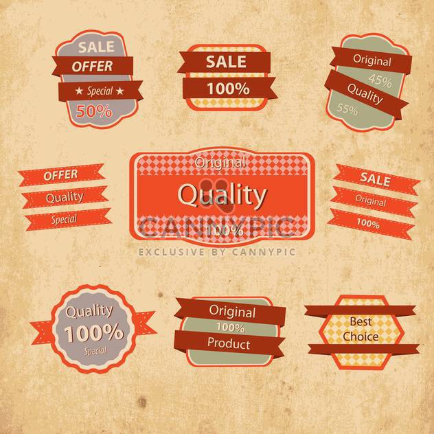 Vintage styled premium quality labels - Kostenloses vector #133431