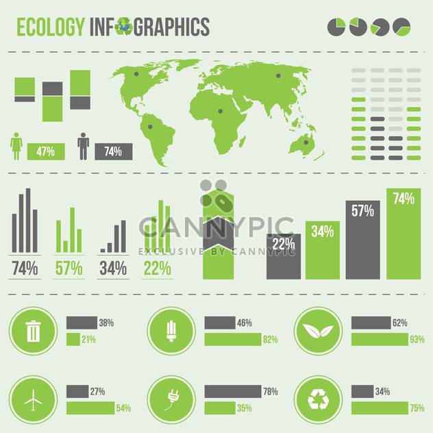 set elements of business infographics - vector gratuit #133671 
