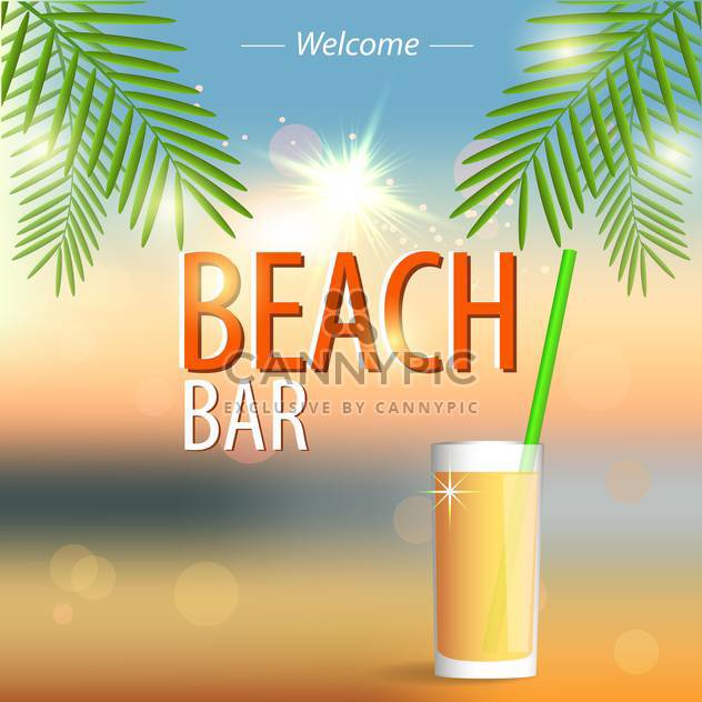 beach bar poster background - vector gratuit #133941 