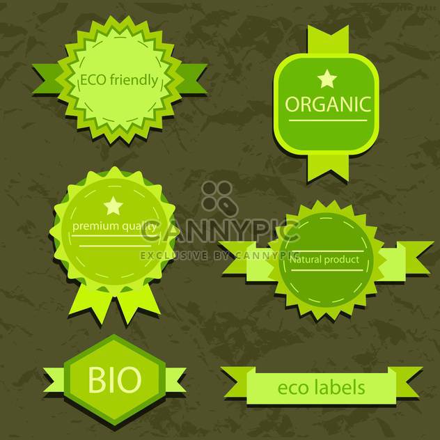 vintage bio and eco products labels - бесплатный vector #133961