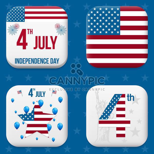 vector independence day badges - vector gratuit #134031 