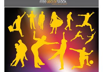 Active People Vector Graphics - Free vector #138911