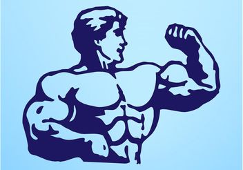 Man With Big Muscles - Free vector #139021