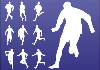 Athletes Silhouettes Pack - vector #139031 gratis