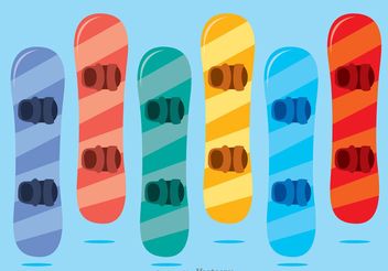 Colorful Snowboard Vector Pack - vector gratuit #139061 