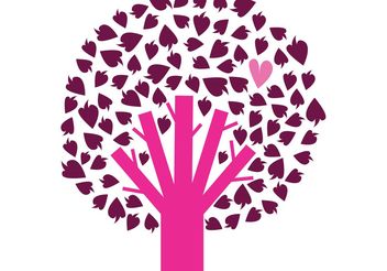 Free tree with heart - vector gratuit #139441 
