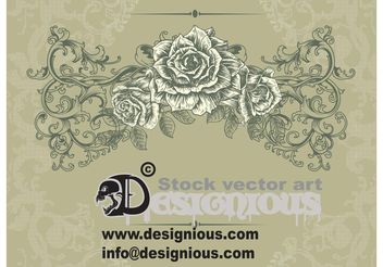 vintage floral illustration - vector gratuit #139611 
