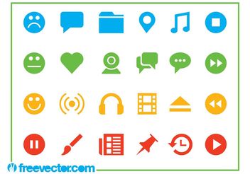 Web Icons Set - vector #139791 gratis